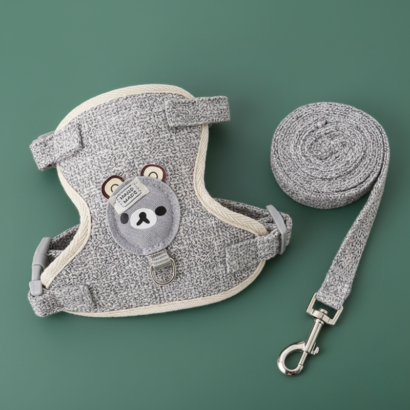 Comfortable Adjustable Pet Harness & Leash for Cats and Small Dogs