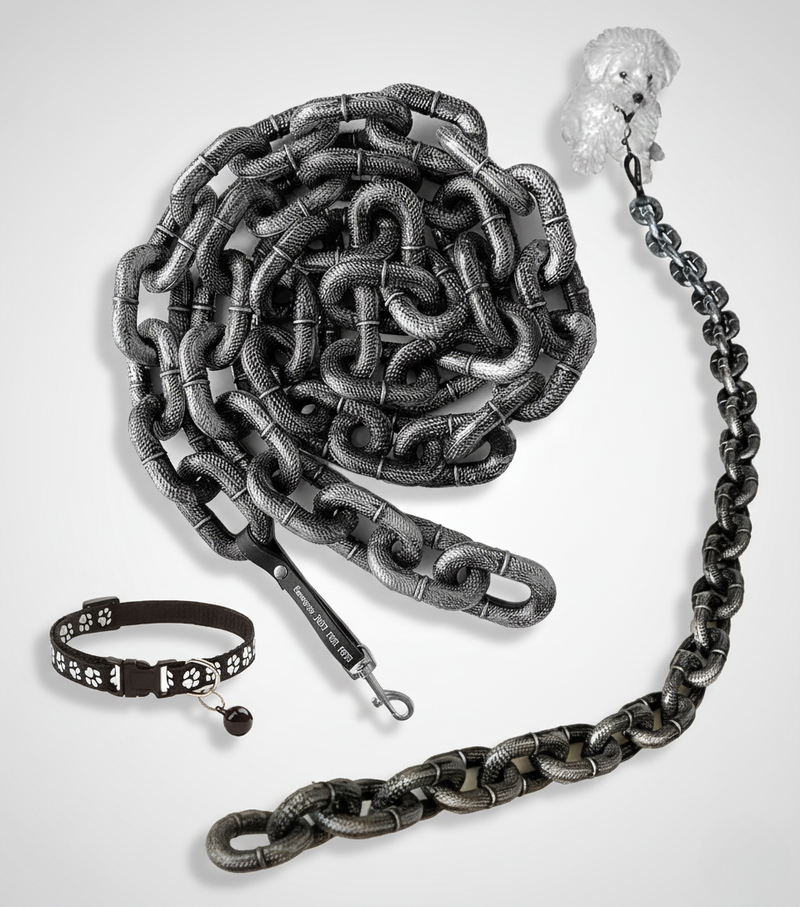Funny 1.5m Dog Leash – Simulation Chain Rope for Pets