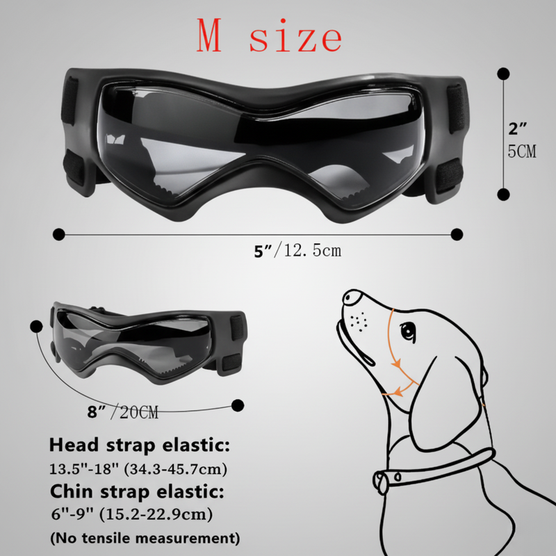 Pet Riding & Driving Glasses – Adjustable UV Dog Sunglasses
