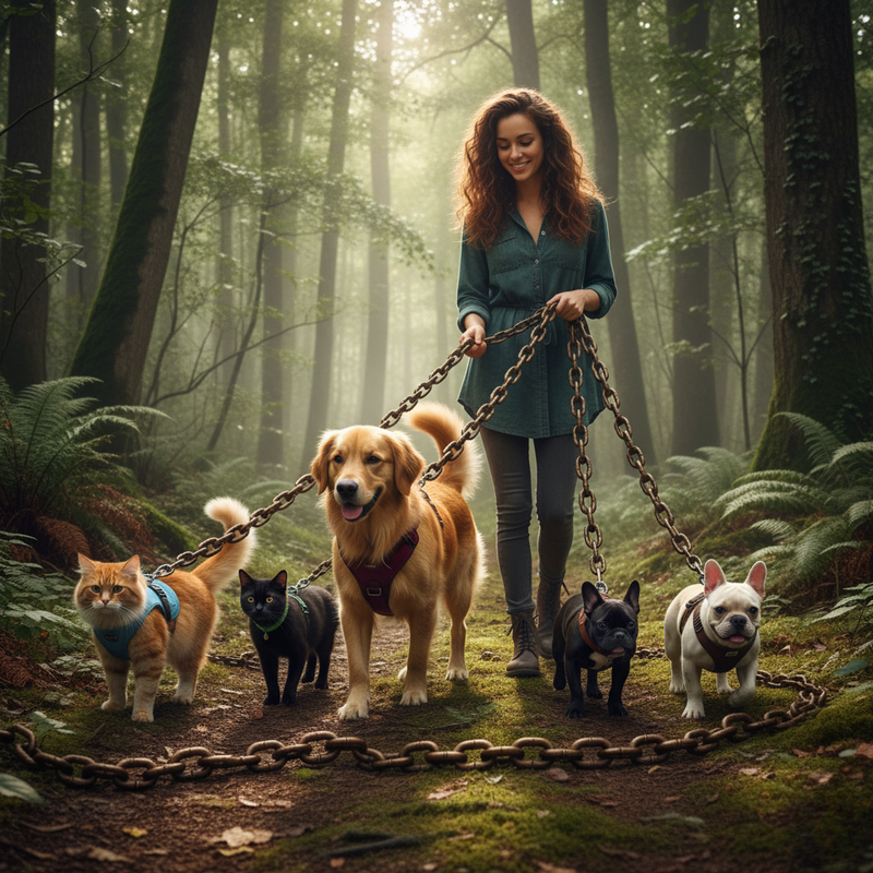 Funny 1.5m Dog Leash – Simulation Chain Rope for Pets