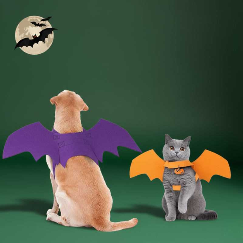 Pet Cosplay Costume – Fun Bat Wings for Cats and Small Dogs