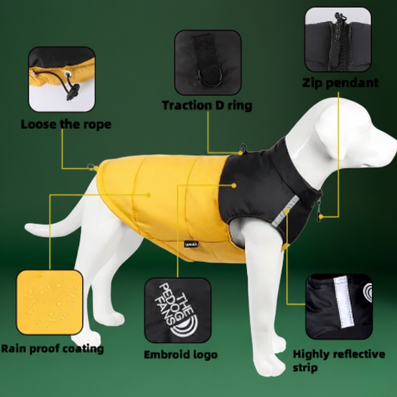 Thick Cotton Dog Coat – Cozy Clothing for Medium & Large Pets