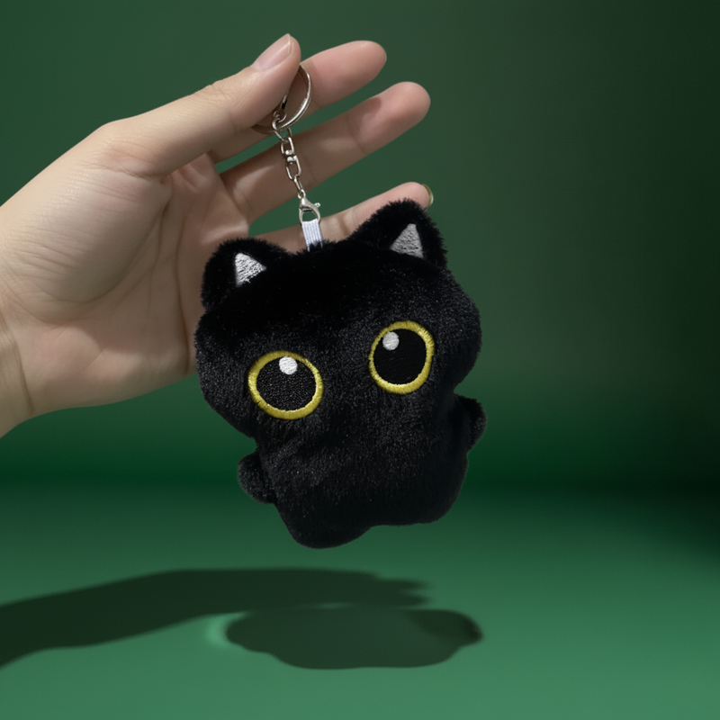 Black Cat Plush Doll – Small Cuddly Toy for Kids