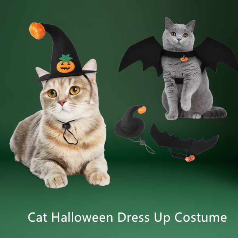Pet Cosplay Costume – Fun Bat Wings for Cats and Small Dogs