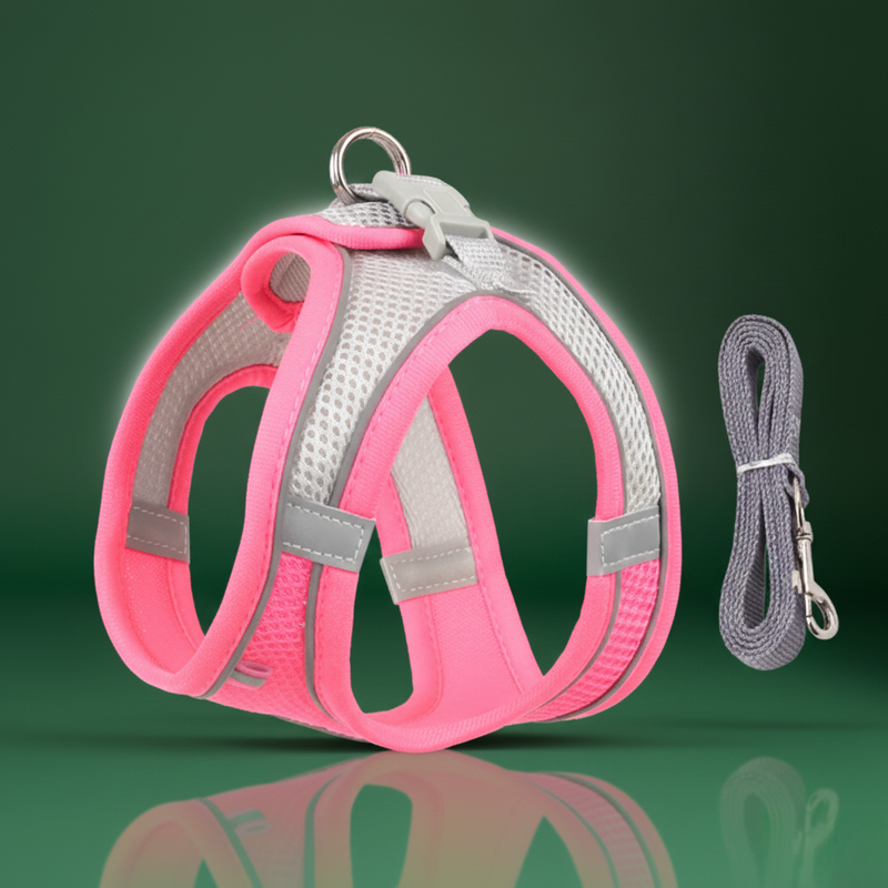 Adjustable Pet Harness & Leash – French Bulldog, Chihuahua, Pug