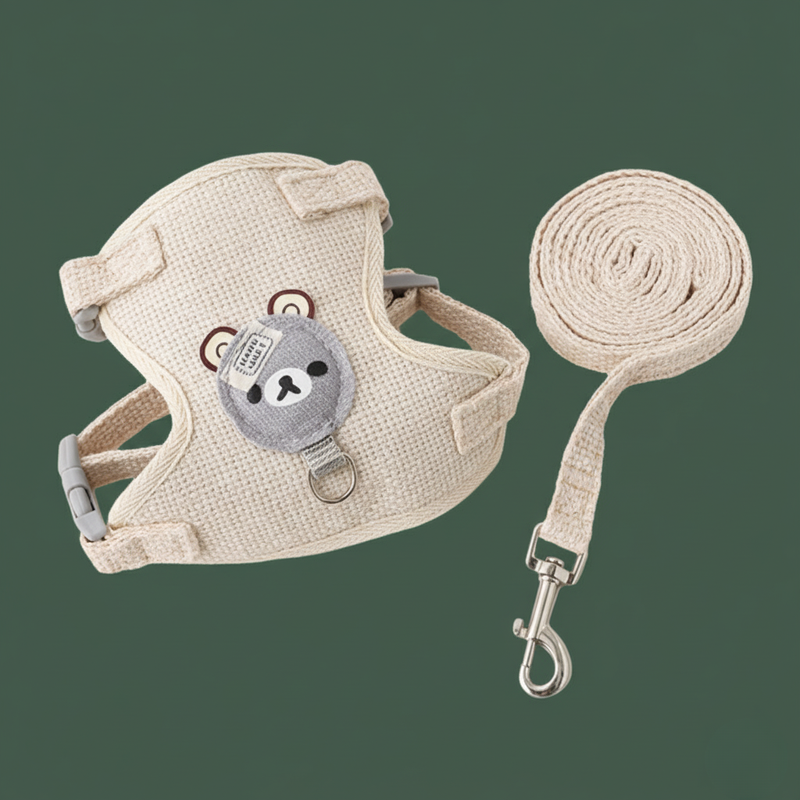 Comfortable Adjustable Pet Harness & Leash for Cats and Small Dogs