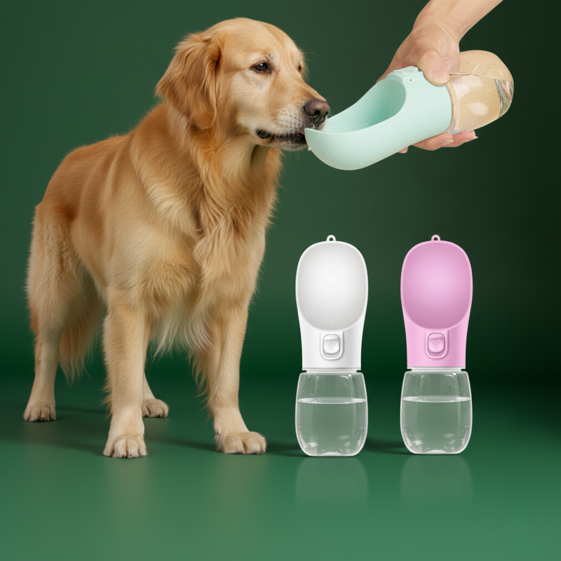 Dog & Cat Portable Water Bottle – Outdoor Walking Drinking Bowl
