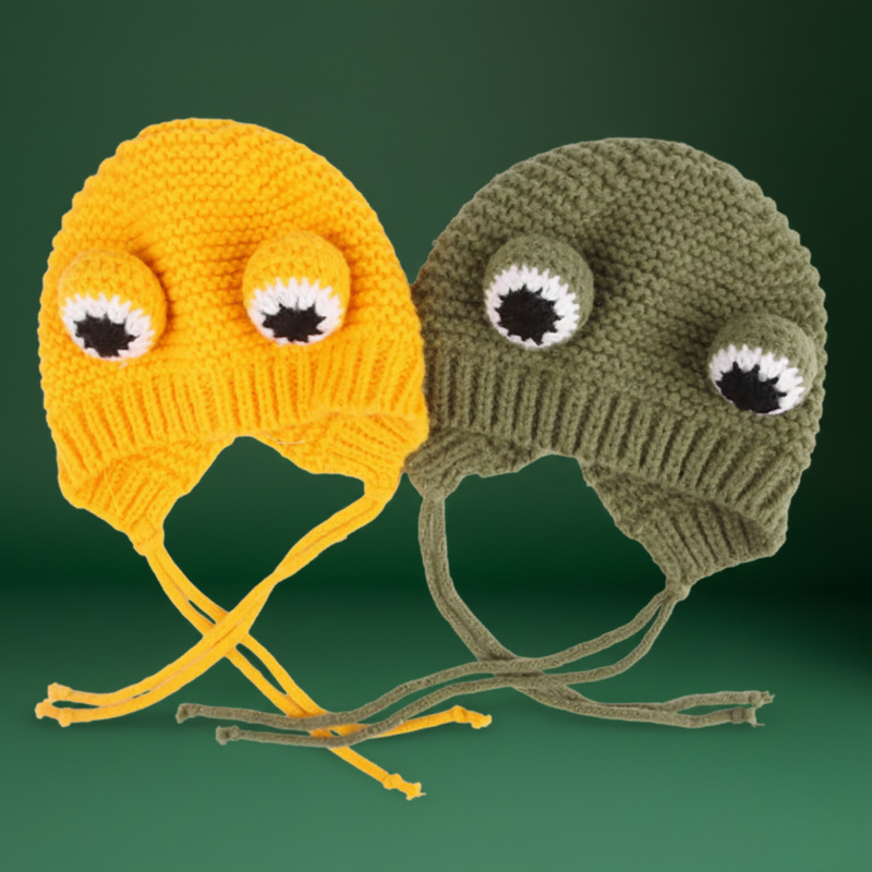 Adorable Frog Cat Hat & Wig – Dress-Up Costume for Pets
