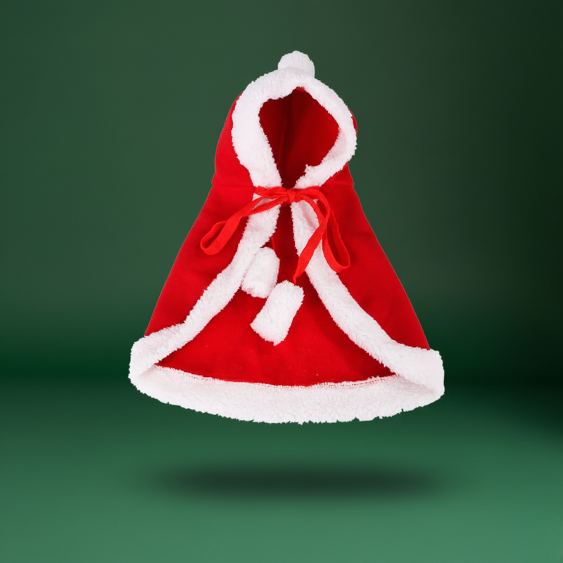 Holiday Pet Dress-Up – Santa Cloak for Cats and Small Dogs