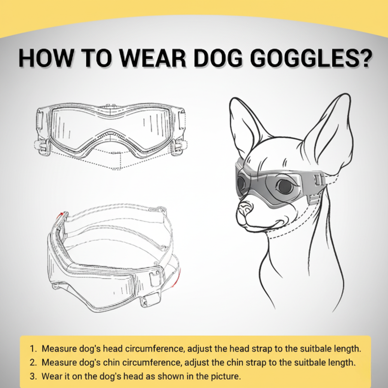 Pet Riding & Driving Glasses – Adjustable UV Dog Sunglasses