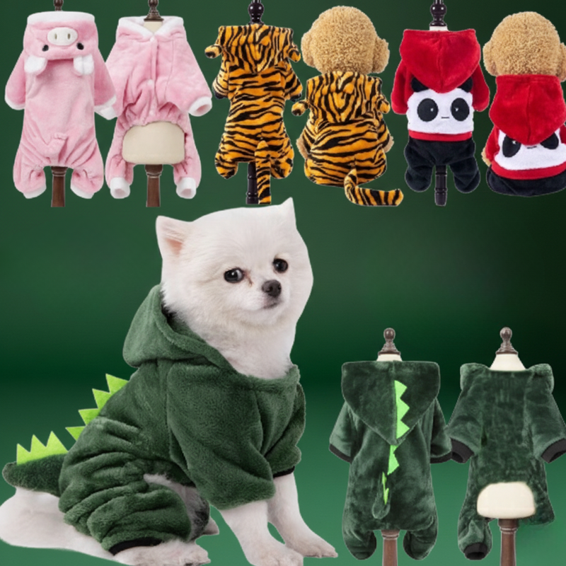 Winter Jumpsuit for Dogs & Cats – Comfortable Flannel Coat
