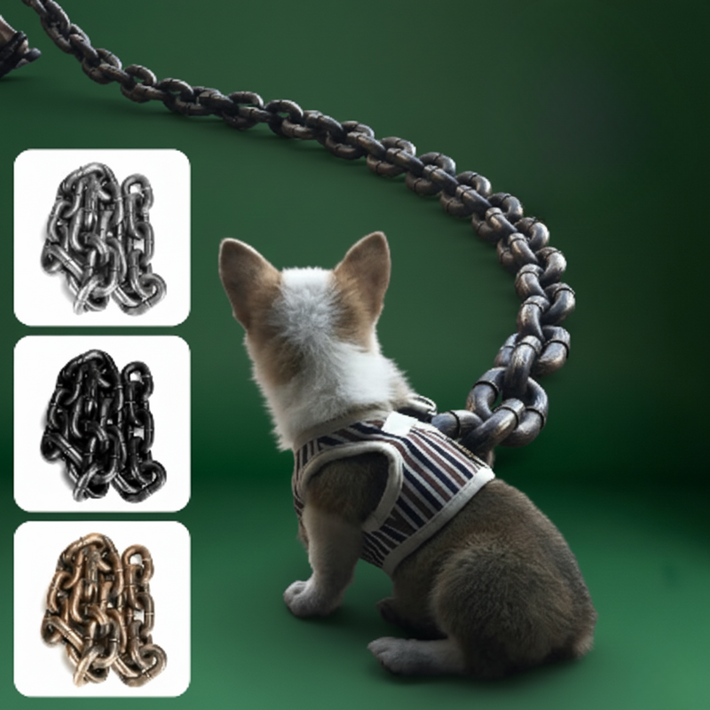 Funny 1.5m Dog Leash – Simulation Chain Rope for Pets