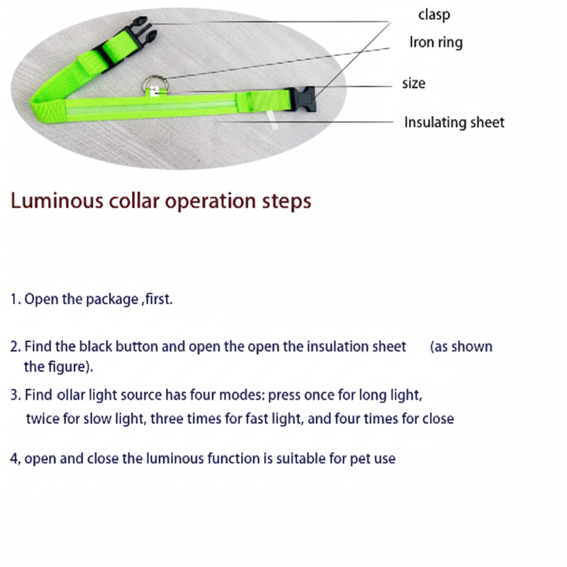 LED Dog Leash & Collar – Visible Night Safety Nylon for Pets