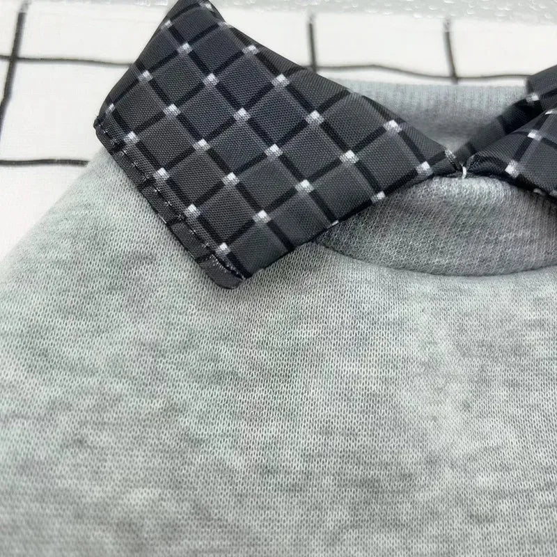 Small Dog Winter Coat – Bear Hoodie & Plaid Shirt