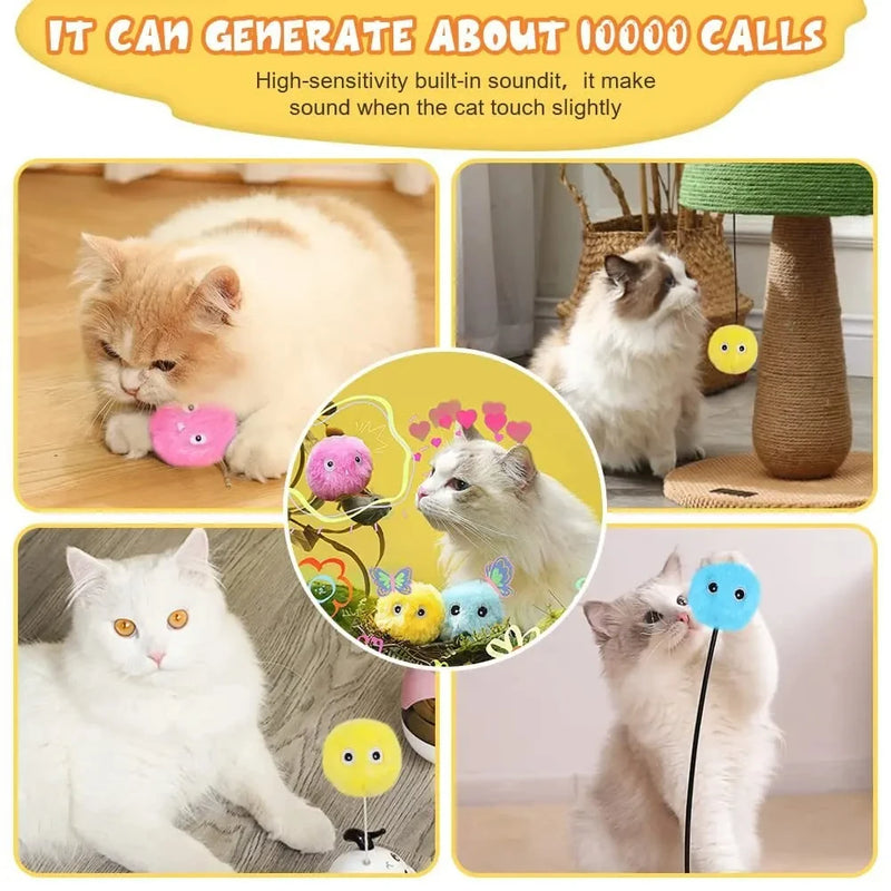 Electric Interactive Cat Toy – Plush Ball for Fun & Exercise