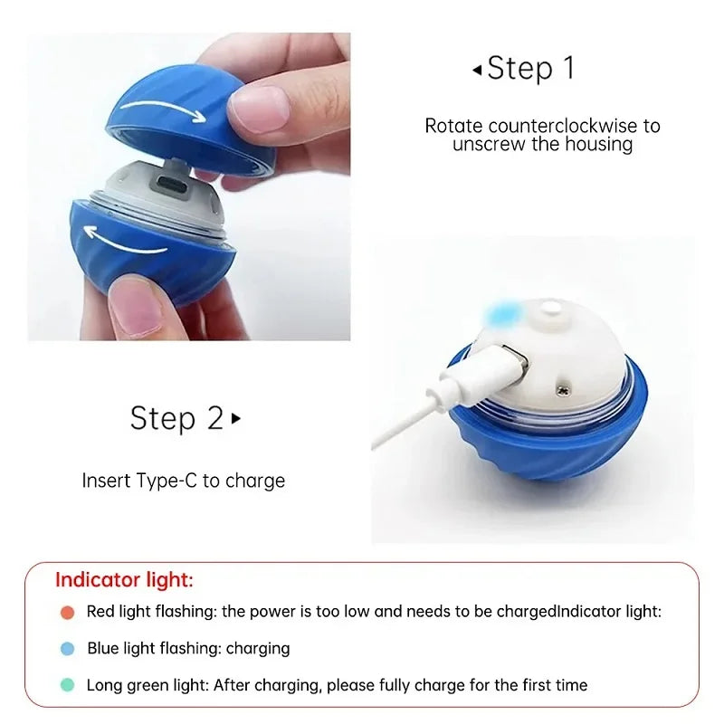 Interactive Puppy Ball – Automatic Rolling Chew Toy for Dogs