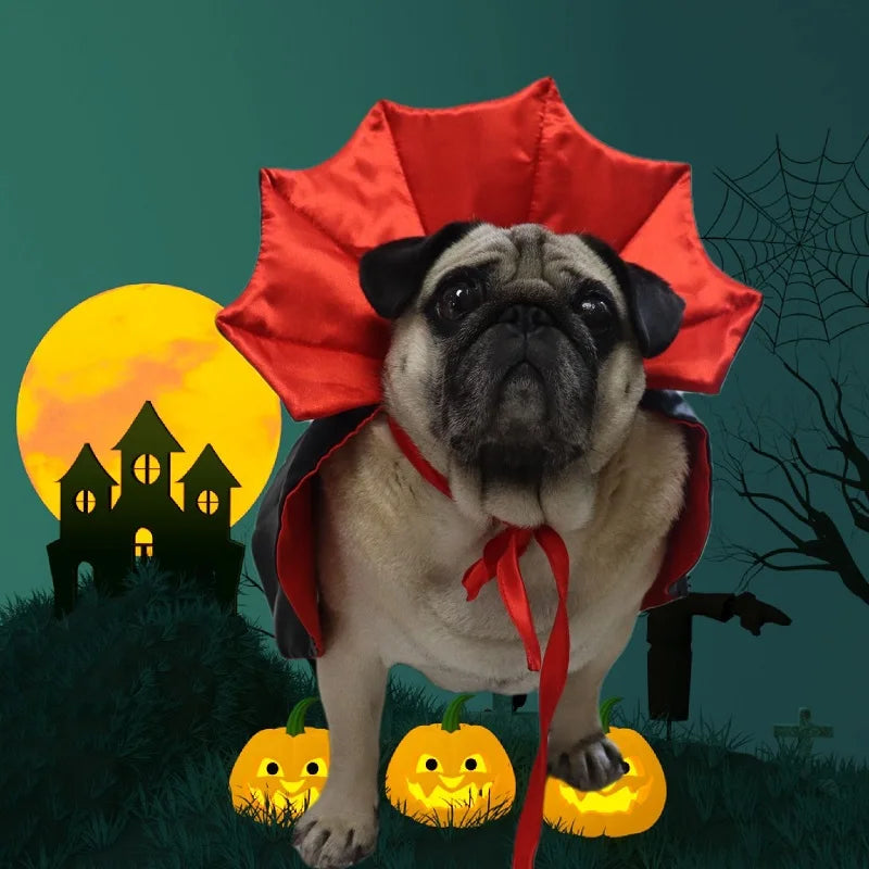 Halloween Pet Dress – Cute Vampire Cloak for Cats & Dogs