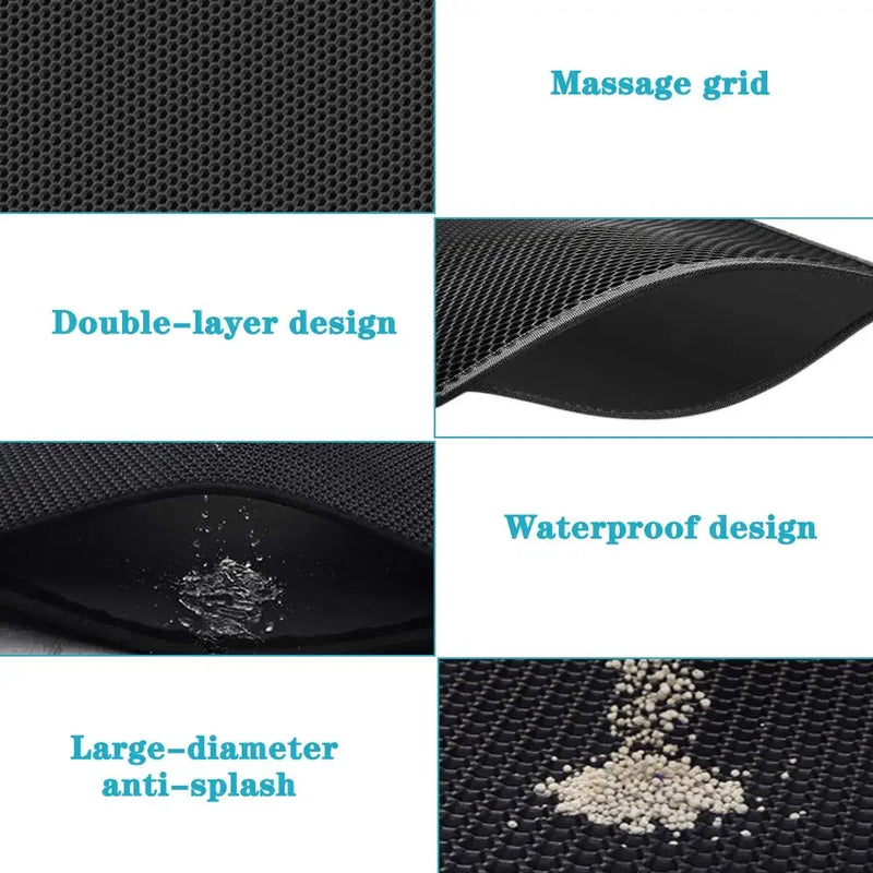 Waterproof Cat Litter Mat – Washable Non-Slip Pad for Pets
