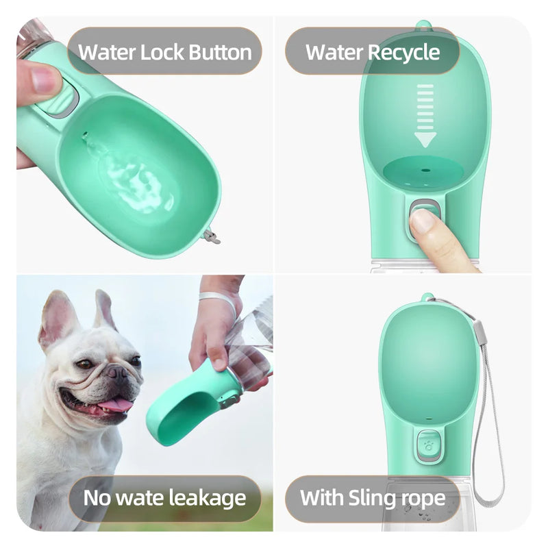 Dog & Cat Portable Water Bottle – Outdoor Walking Drinking Bowl