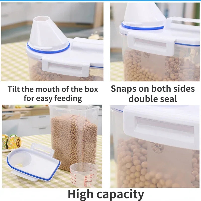 Dog & Cat Food Storage – Airtight Pail with Measuring Cup