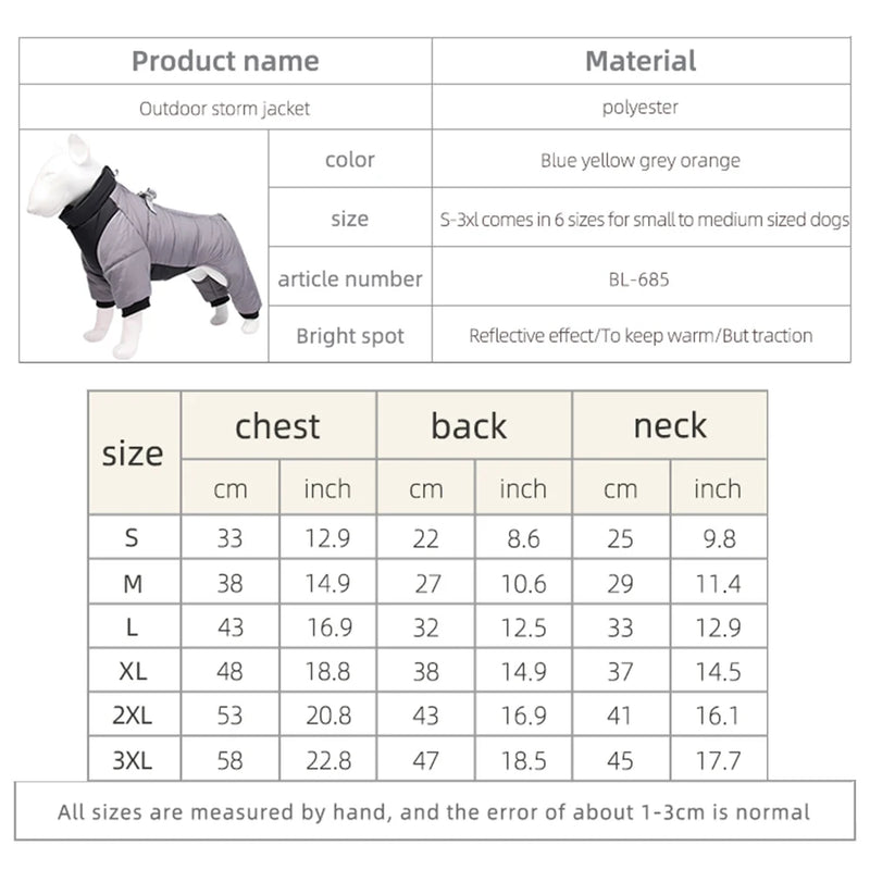 Small & Medium Dog Winter Coat – Waterproof & Cozy Jacket
