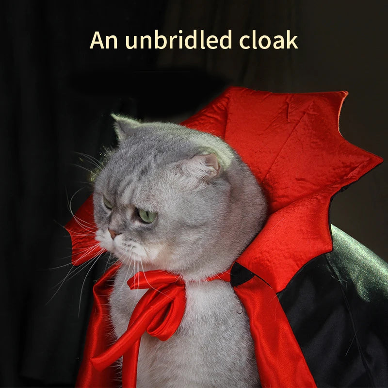 Halloween Pet Dress – Cute Vampire Cloak for Cats & Dogs