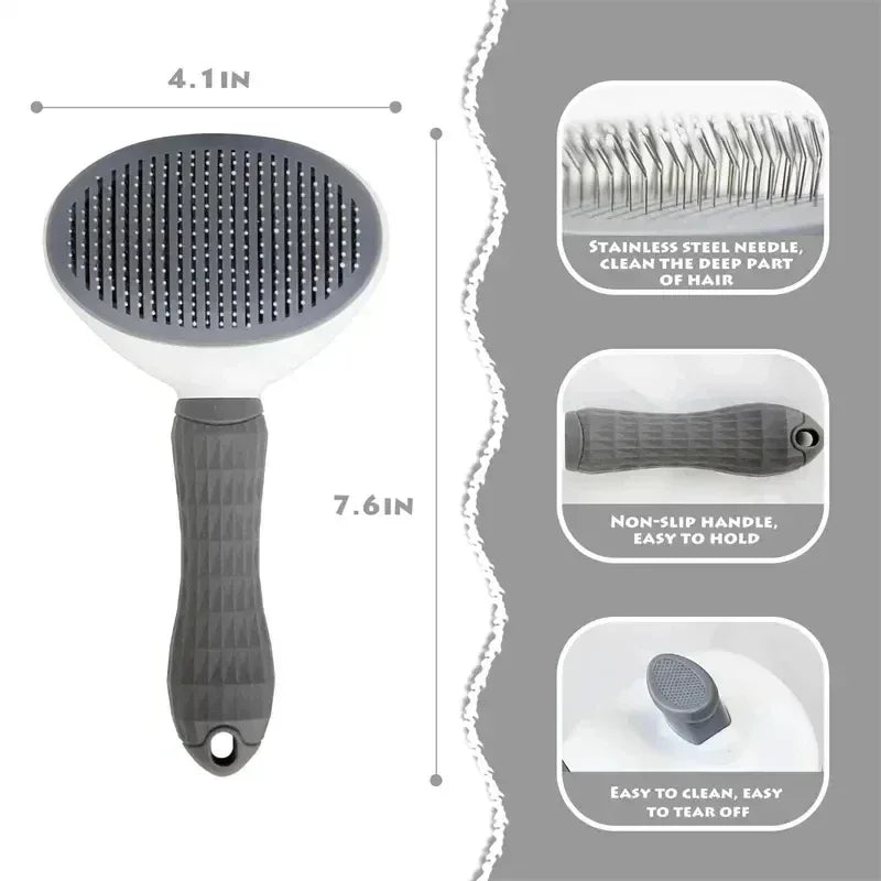 Pet Hair Brush – Grooming Tool for Dogs & Cats