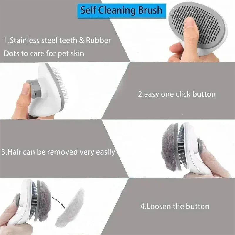Pet Hair Brush – Grooming Tool for Dogs & Cats