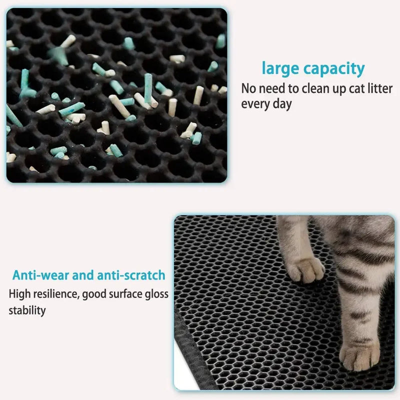 Waterproof Cat Litter Mat – Washable Non-Slip Pad for Pets