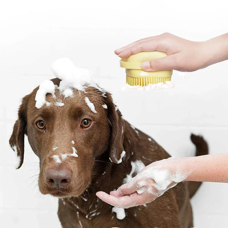 Silicone Pet Bath Brush – Massage Gloves for Dogs & Cats