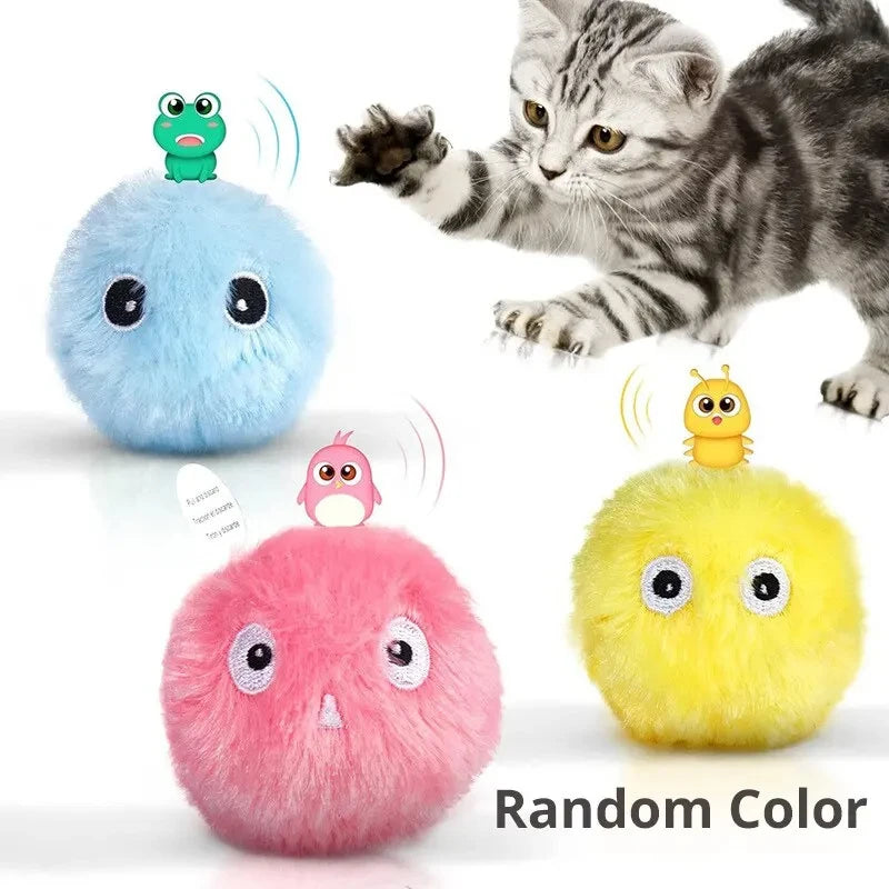Electric Interactive Cat Toy – Plush Ball for Fun & Exercise