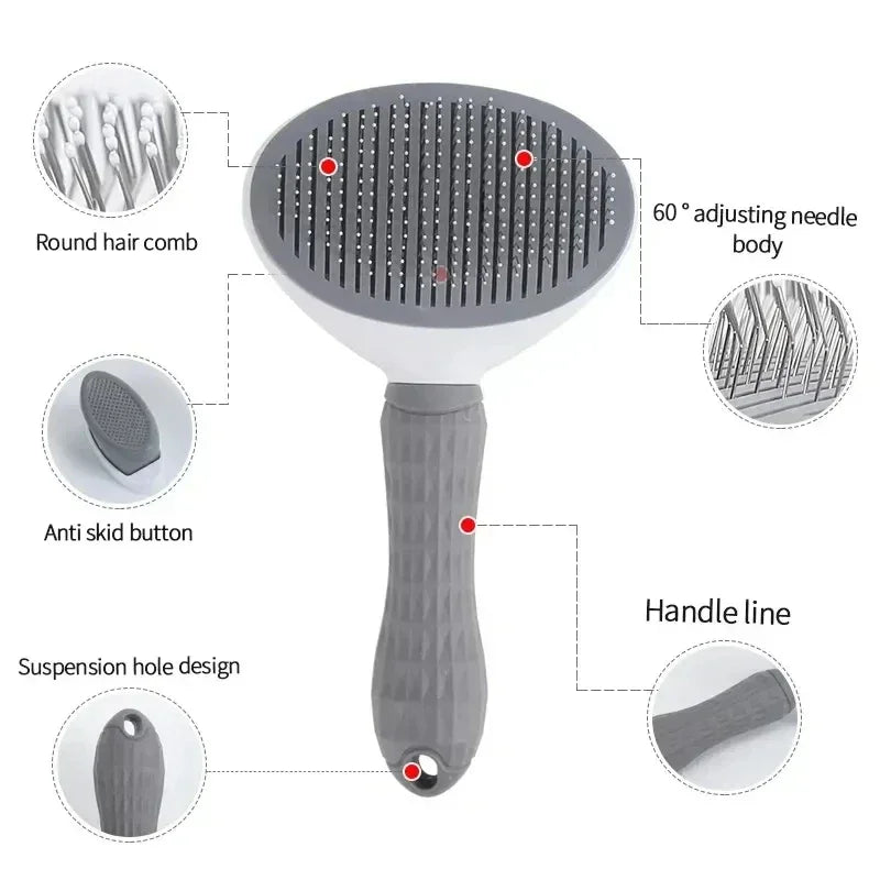 Pet Hair Brush – Grooming Tool for Dogs & Cats