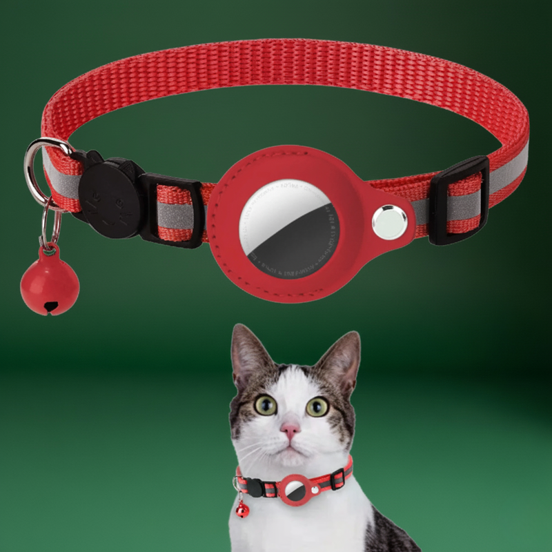 Kitten Adjustable Collar – Bell & AirTag Case for Cats