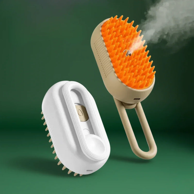 Pet Grooming Brush – 3-in-1 Steamer for Tangled & Loose Hair