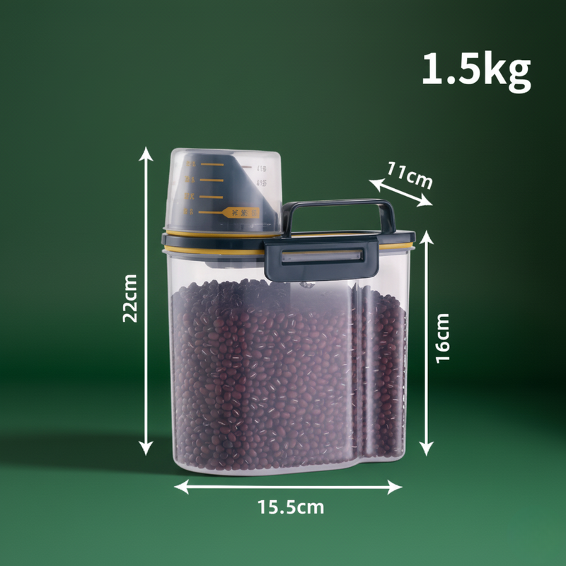 Dog & Cat Food Storage – Airtight Pail with Measuring Cup
