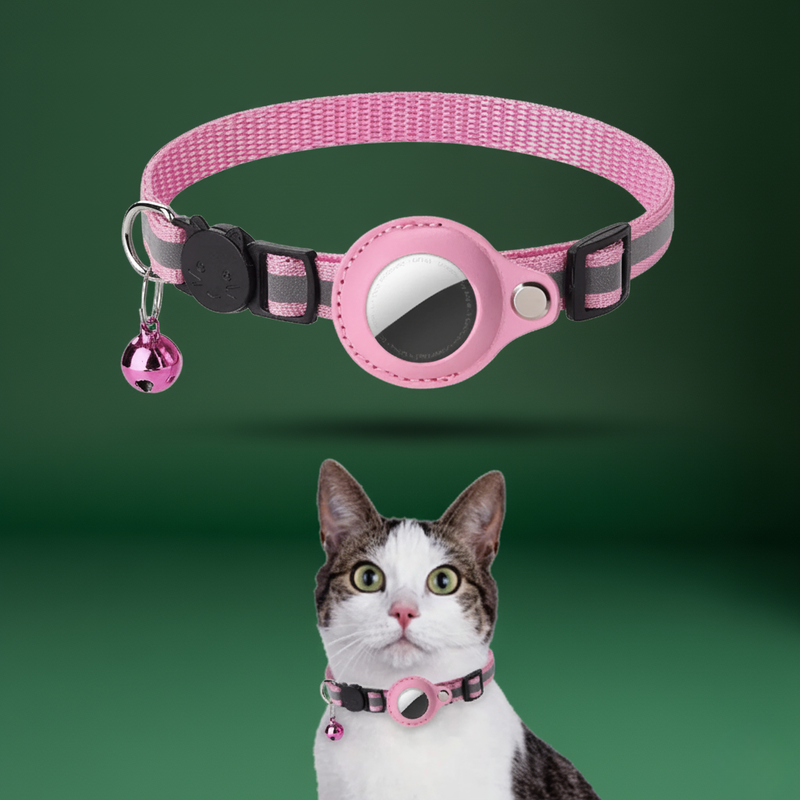 Kitten Adjustable Collar – Bell & AirTag Case for Cats