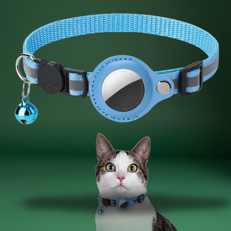 Kitten Adjustable Collar – Bell & AirTag Case for Cats